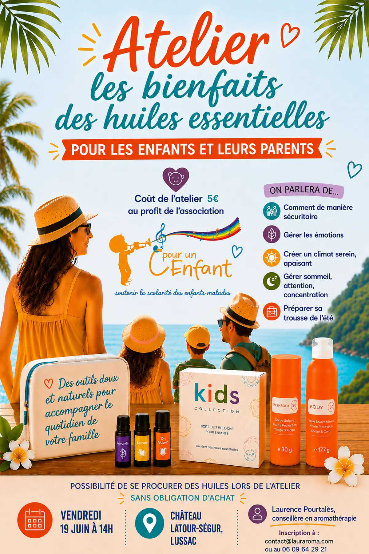 Atelier les bienfaits des huiles essentielles au Château Latour-Ségur