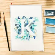 Atelier lettres fleuries à l'aquarelle à Annecy (74)