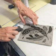 Atelier linogravure à Inzinzac-Lochrist (56)