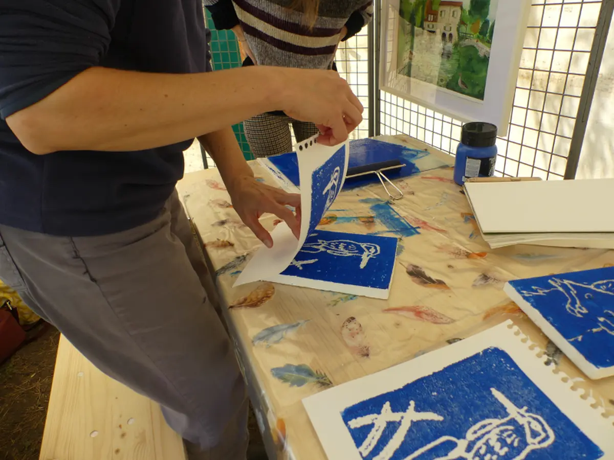 Atelier Linogravure à Terres d'Oiseaux