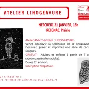 Atelier Linogravure avec la micro folie