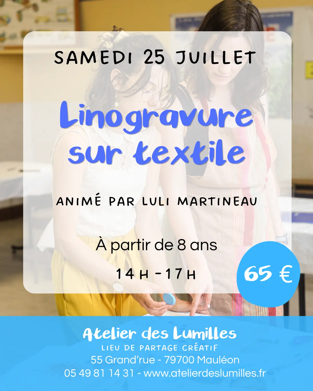 Atelier Linogravure sur textile Mauléon Atelier des Lumilles date — free download