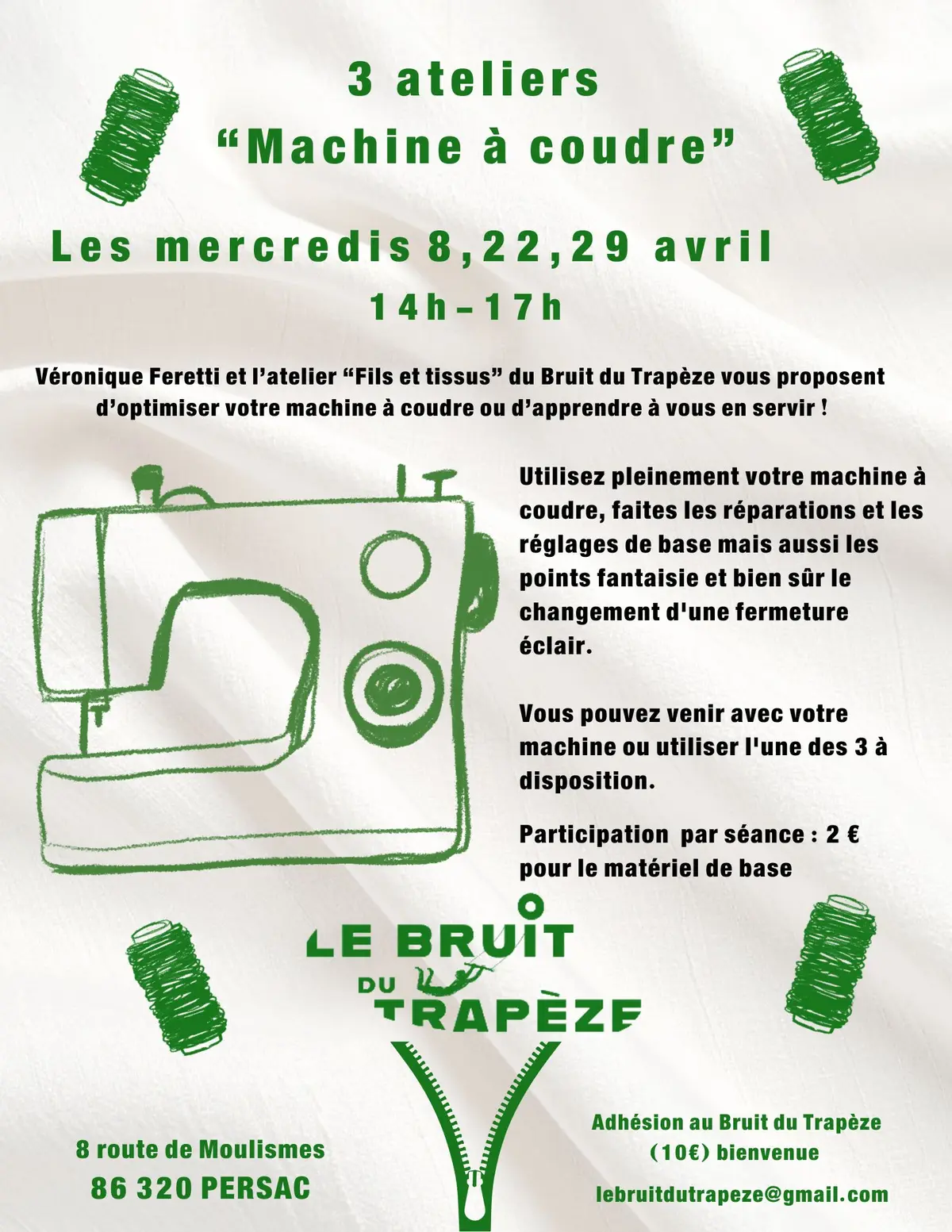 Atelier machine à coudre