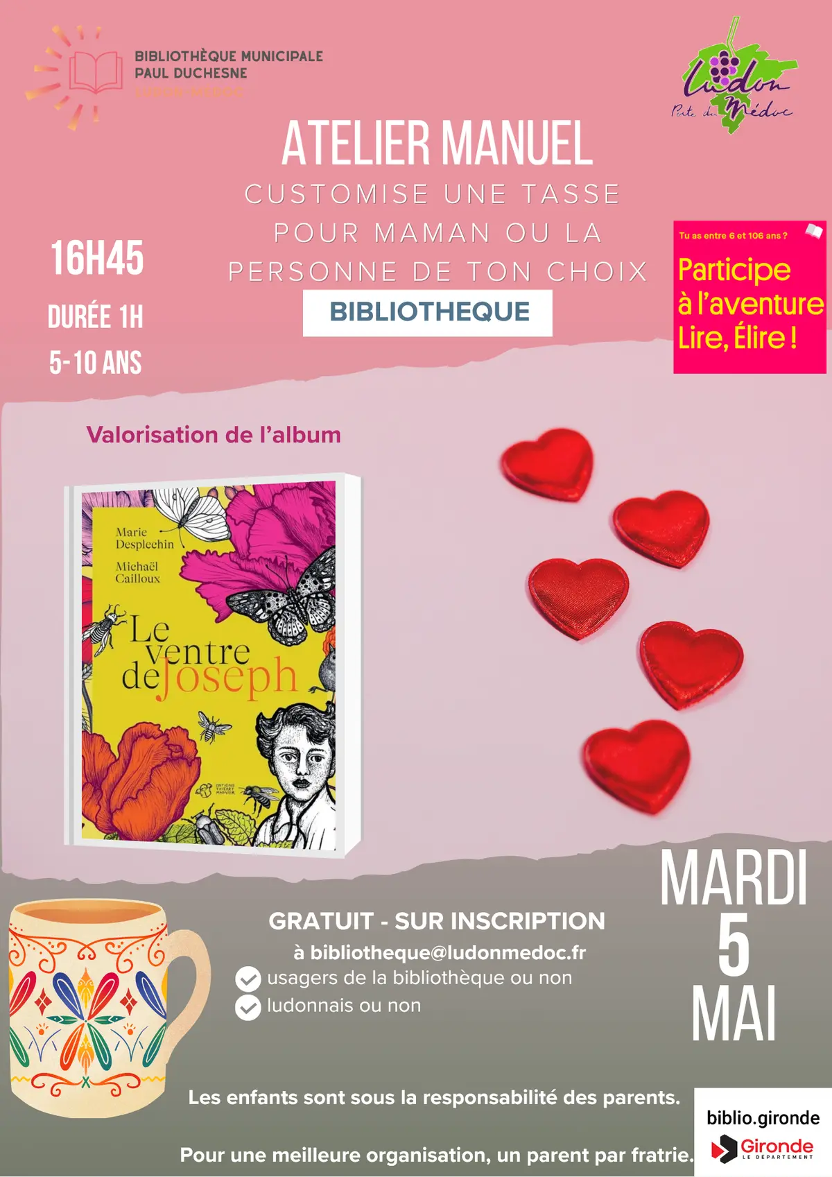 Atelier manuel Customine une tasse
