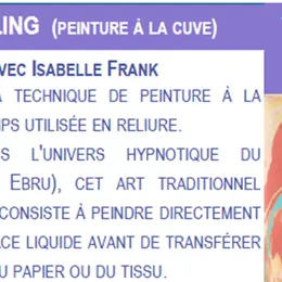 Atelier marbling avec Isabelle Frank