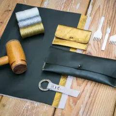 Atelier maroquinerie cuir duo adulte/enfant à Montjean-sur-Loire
