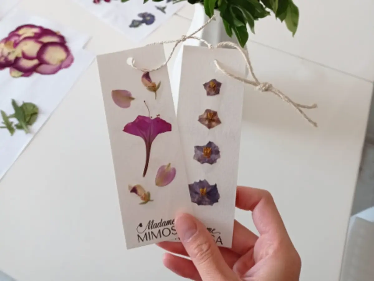 Atelier marque page végétal à Ollioules (83)