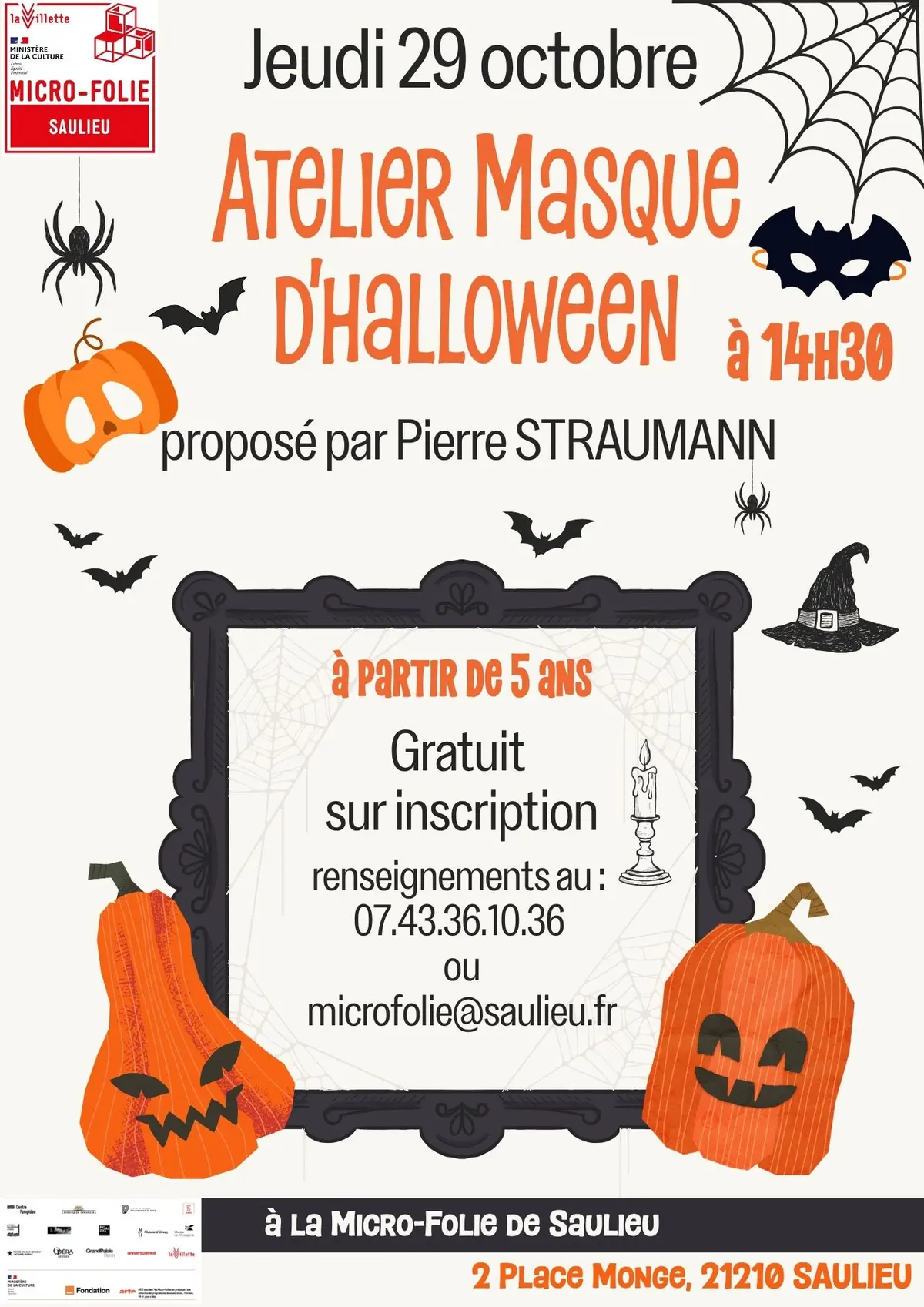 Atelier Masque d'Halloween à la Micro-Folie