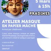 Atelier masque en papier mâché