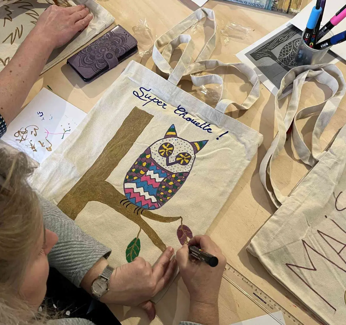 Atelier - Mets de la couleur sur ton tote bag !
