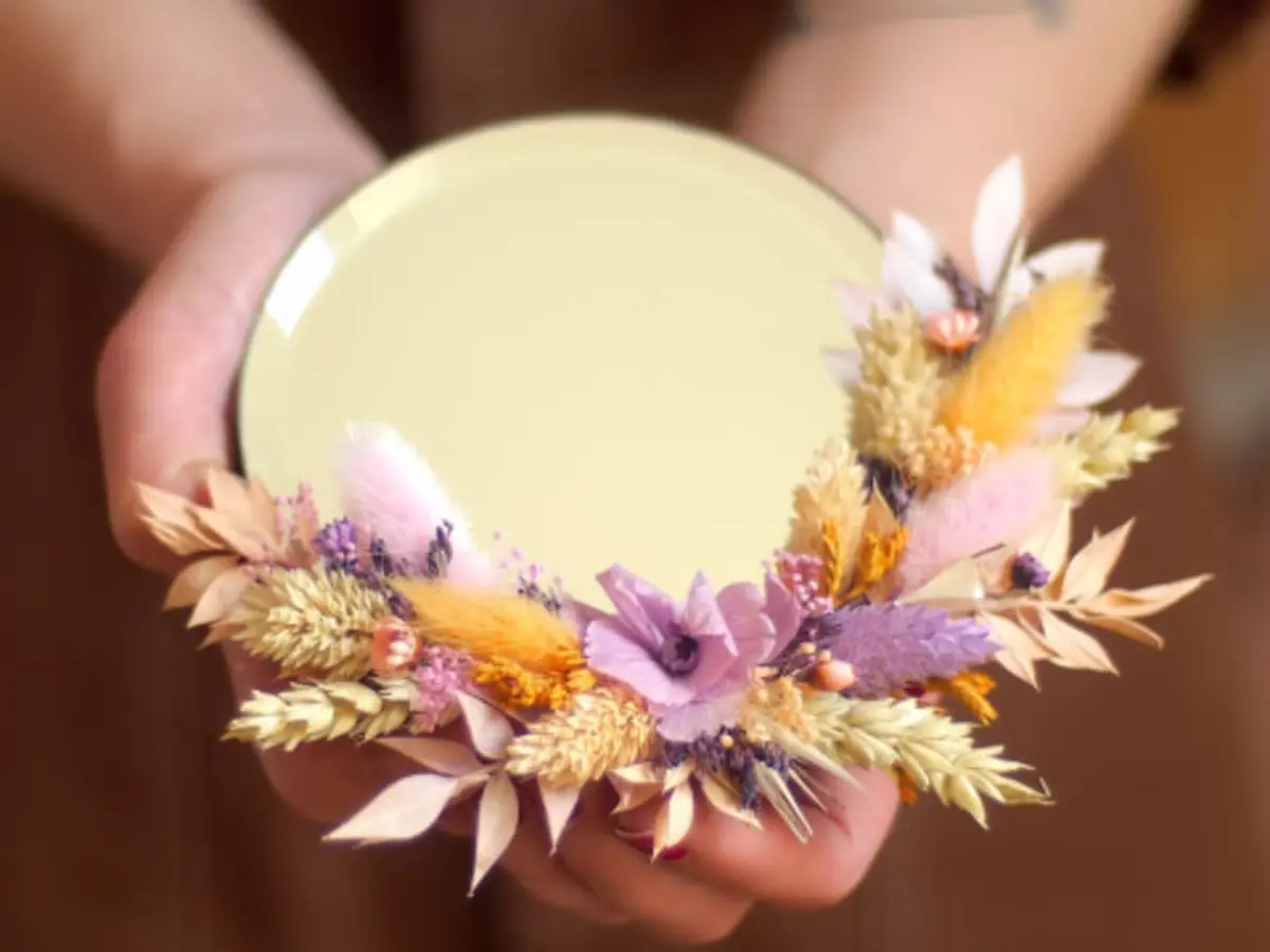 Atelier miroir en fleurs séchées à Paris 19ème