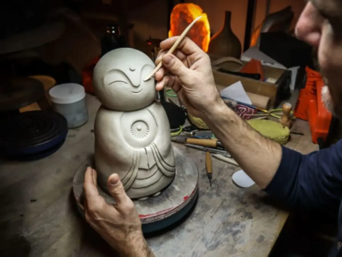 Atelier modelage d'un jizô japonais à Dijon (21)