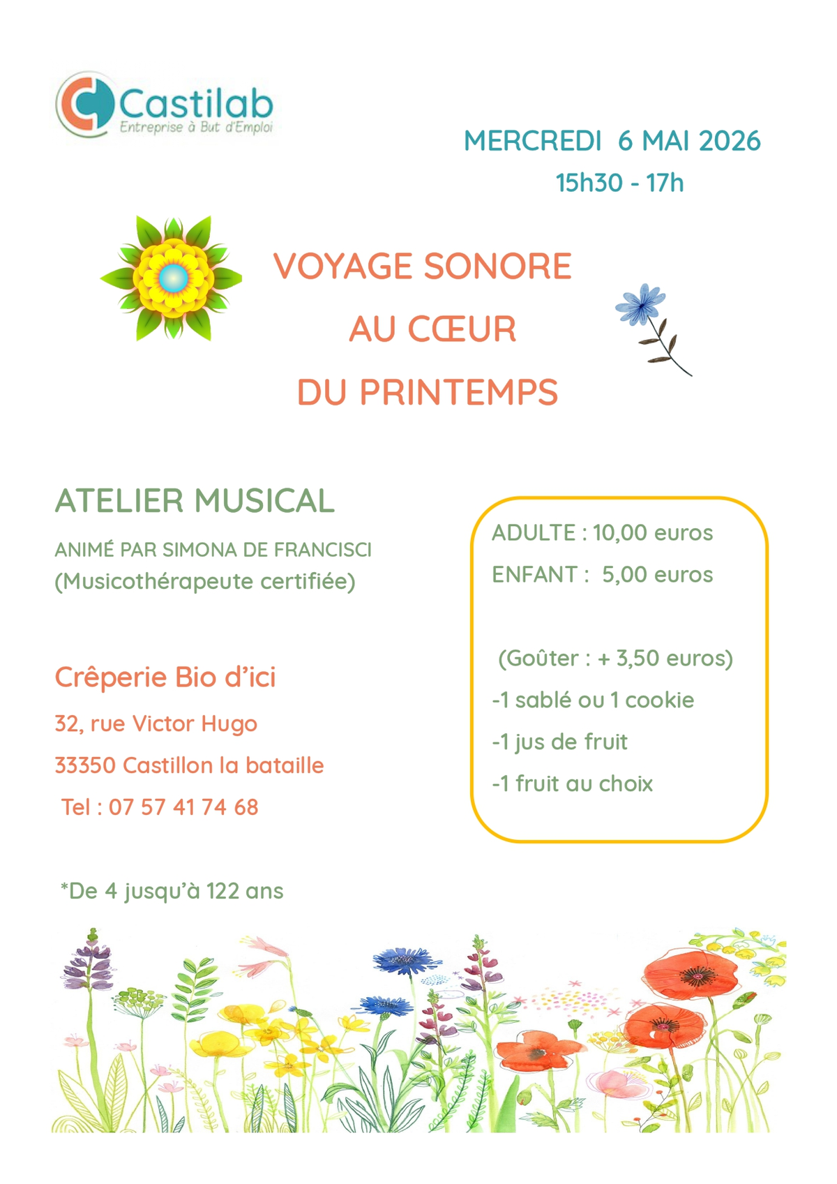 Atelier musical Voyage sonore au cœur du printemps