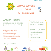 Atelier musical Voyage sonore au cœur du printemps