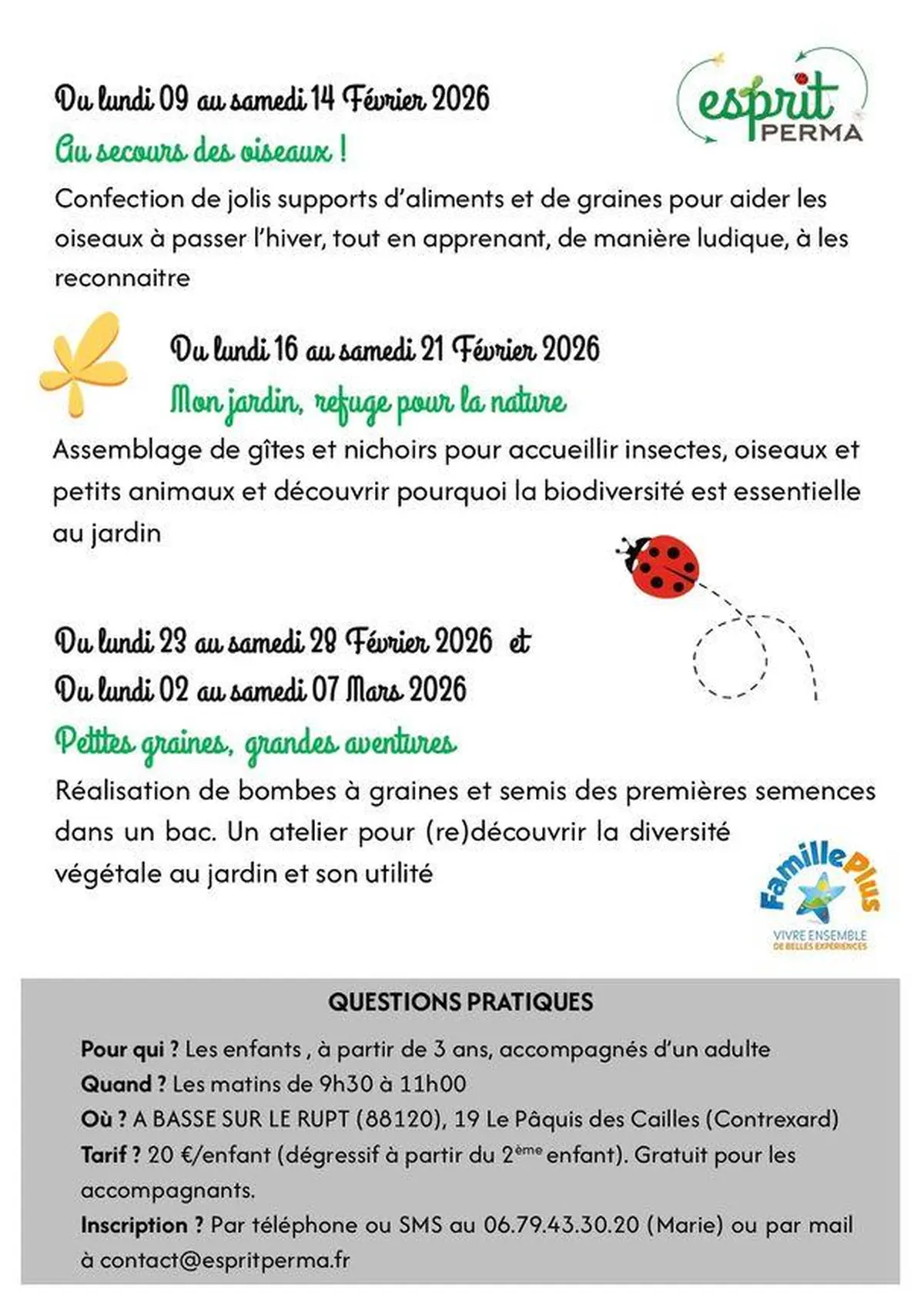 Atelier nature & jardin pour enfants