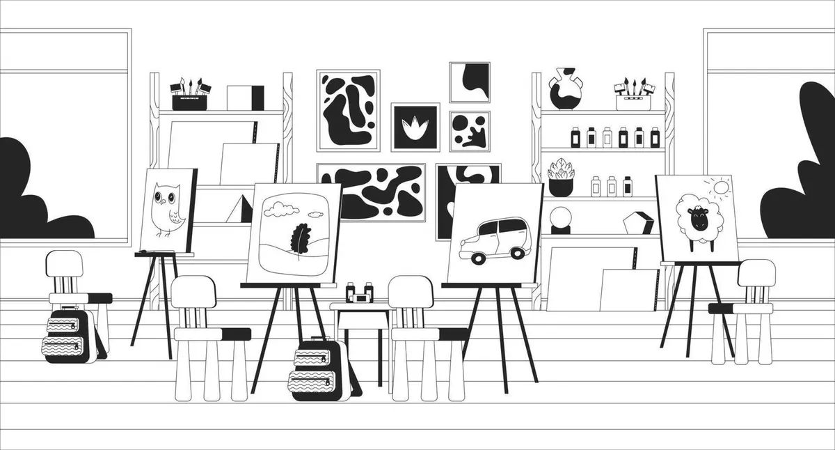 Atelier Noir Et Blanc Au Musée