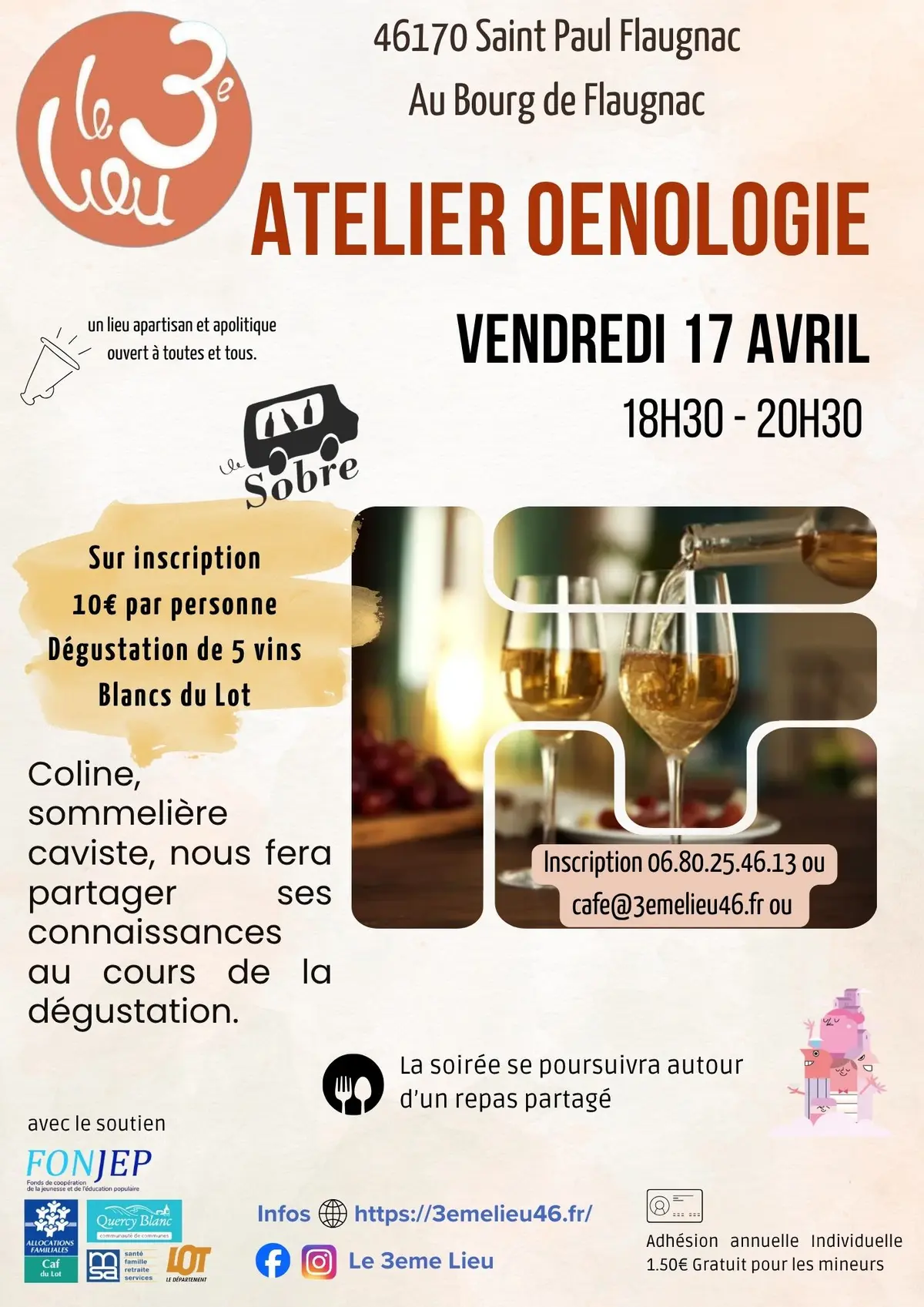 Atelier œnologie au 3ème lieu