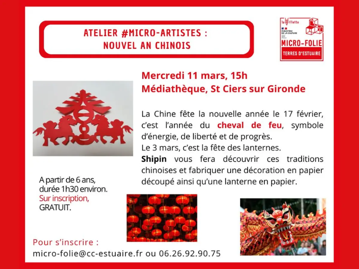 Atelier Nouvel An Chinois à la micro folie