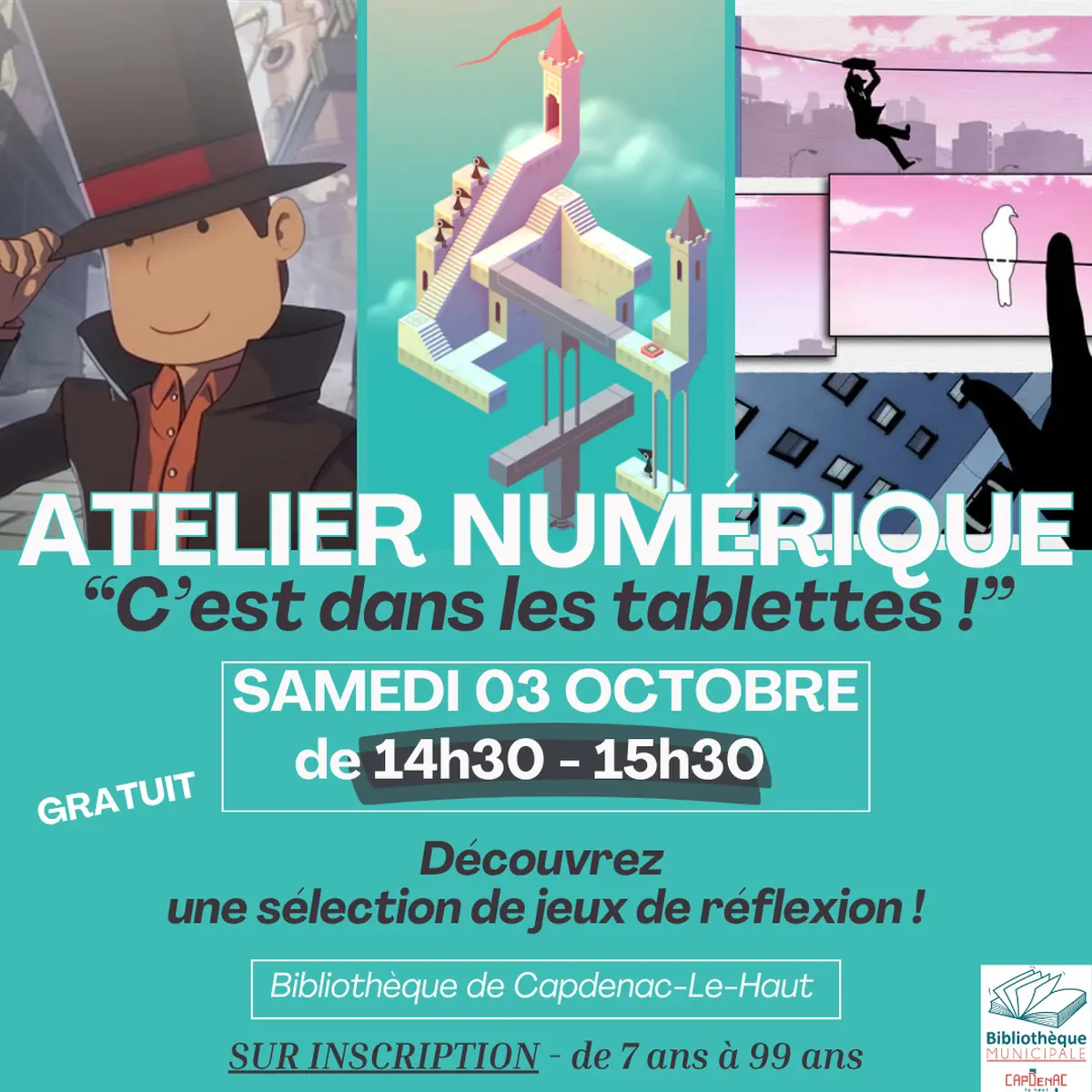 Atelier numérique «C’est dans les tablettes»