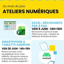 Atelier numérique (Débutant) Smartphone et tablettes Android