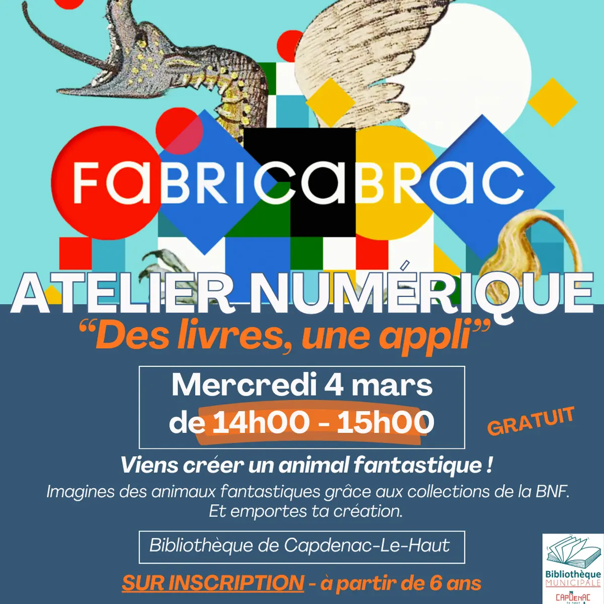 Atelier Numérique : “Des livres, une appli” à la bibliothèque de Capdenac-Le-Haut