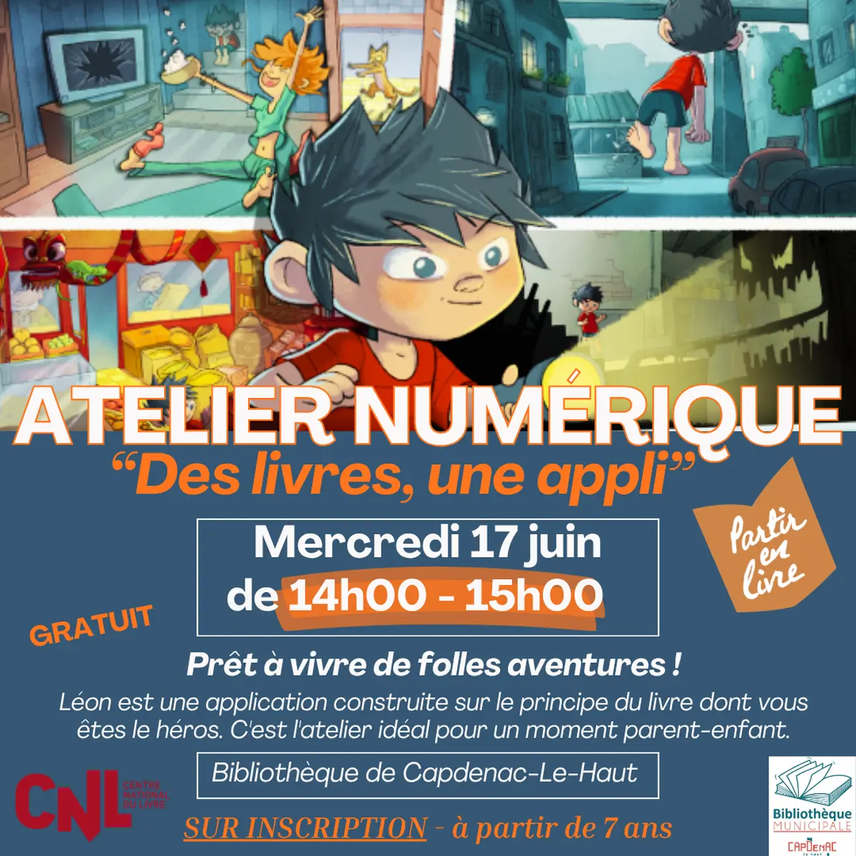 Atelier Numérique : “Des livres, une appli” à la bibliothèque de Capdenac-Le-Haut