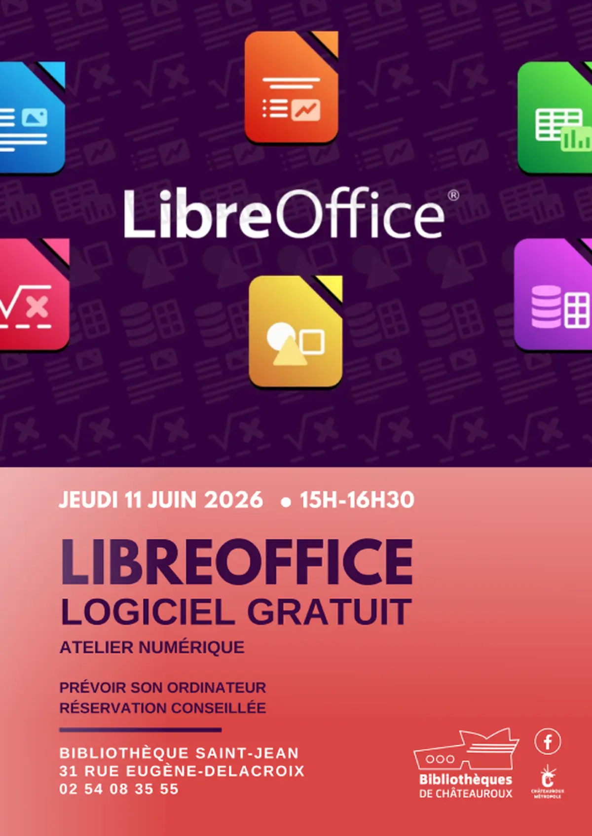 Atelier numérique : LibreOffice, logiciel gratuit