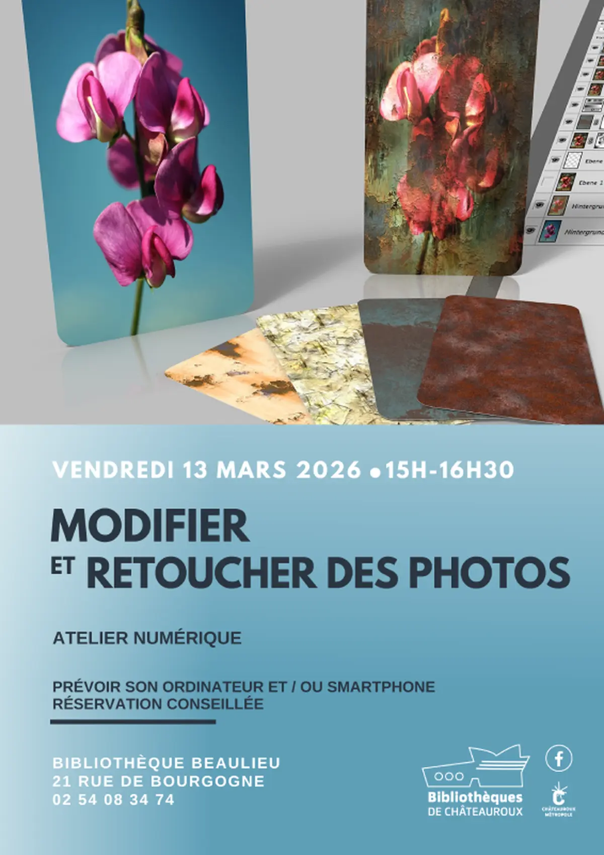 Atelier Numérique : Modifier et retoucher des photos
