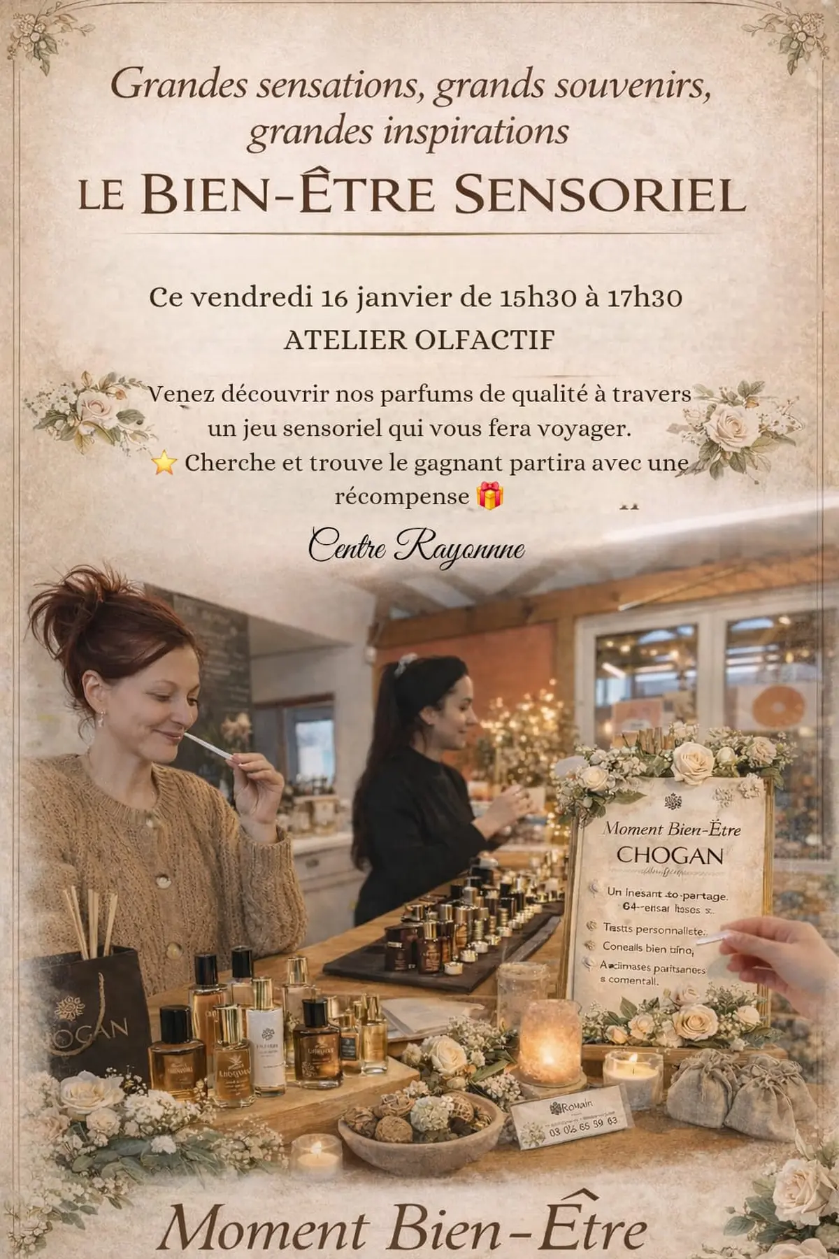 Atelier Olfactif & Sensoriel
Les Vendredis