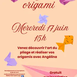 Atelier origami, à la Médi@tech
