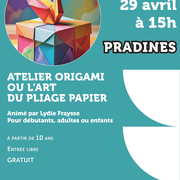 Atelier Origami à la Médiathèque de Pradines