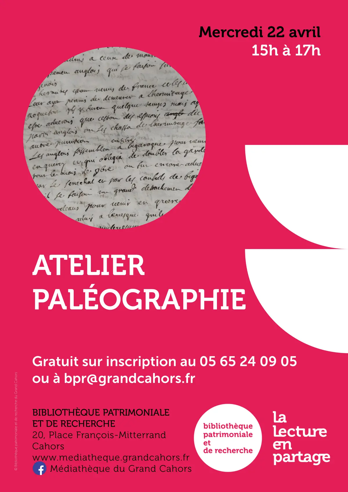 Atelier paléographie à la Bibliothèque Patrimoniale et de Recherche