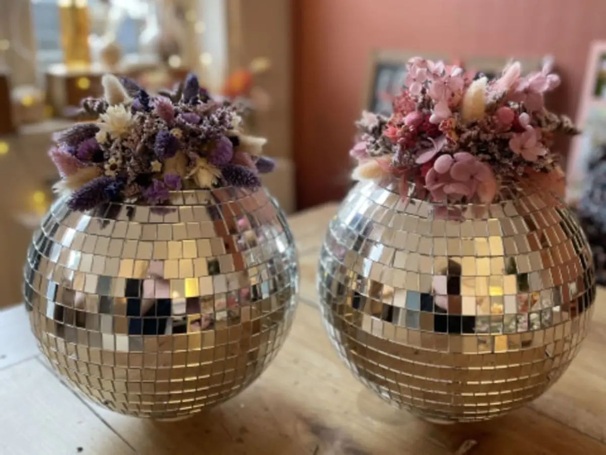 Atelier parent/enfant Boule à facettes fleurie à Mouvaux (59)