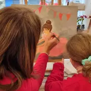 Atelier parent/enfant peinture sur toile à Lyon 4ème