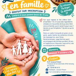 Atelier parent-jeune confection huile de massage bio et débat