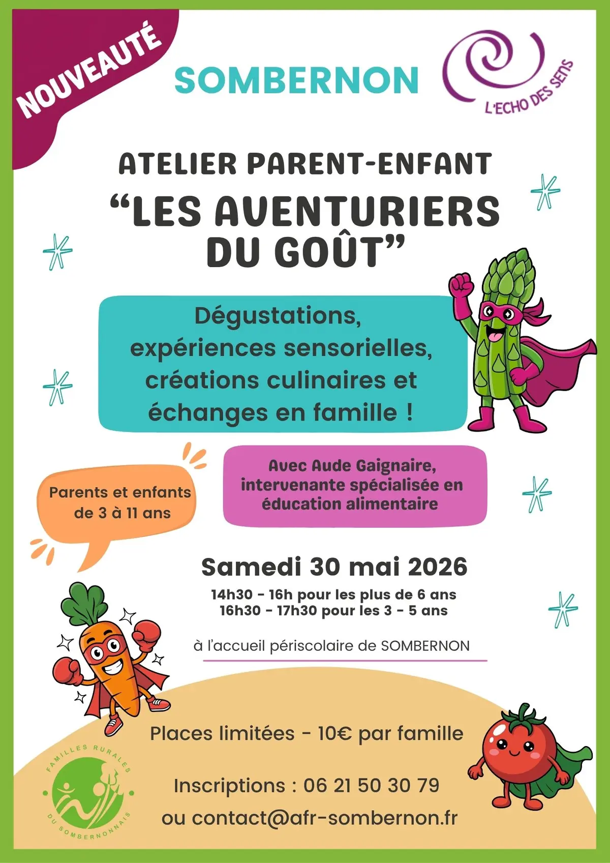 Atelier parents-enfants Les aventuriers du goût
