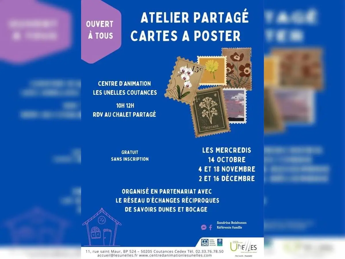 Atelier partagé : cartes à poster