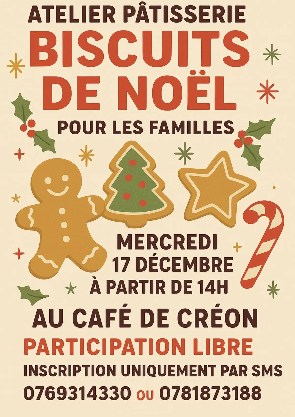 Atelier pâtisserie : Biscuits de Noël