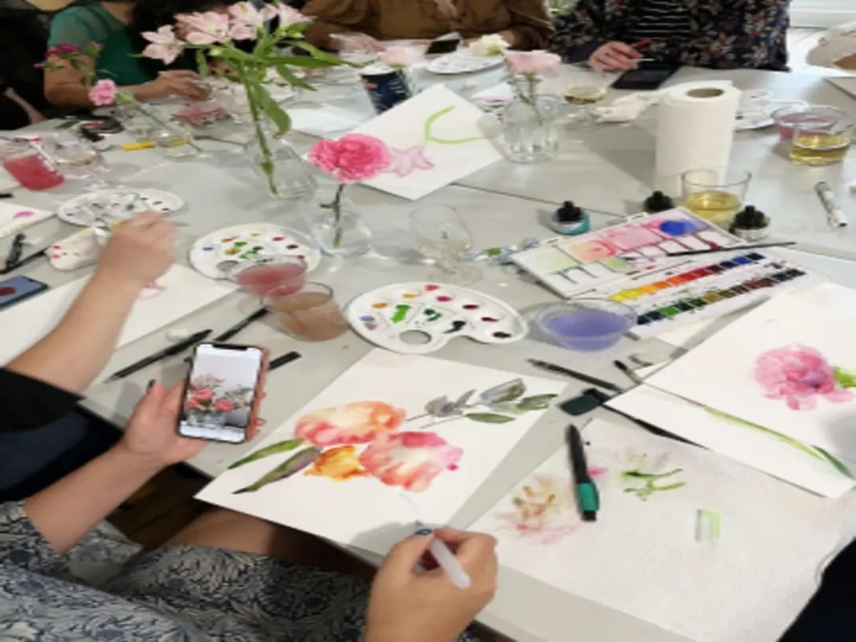 Atelier peinture aquarelle botanique et apéro à Dijon (31)