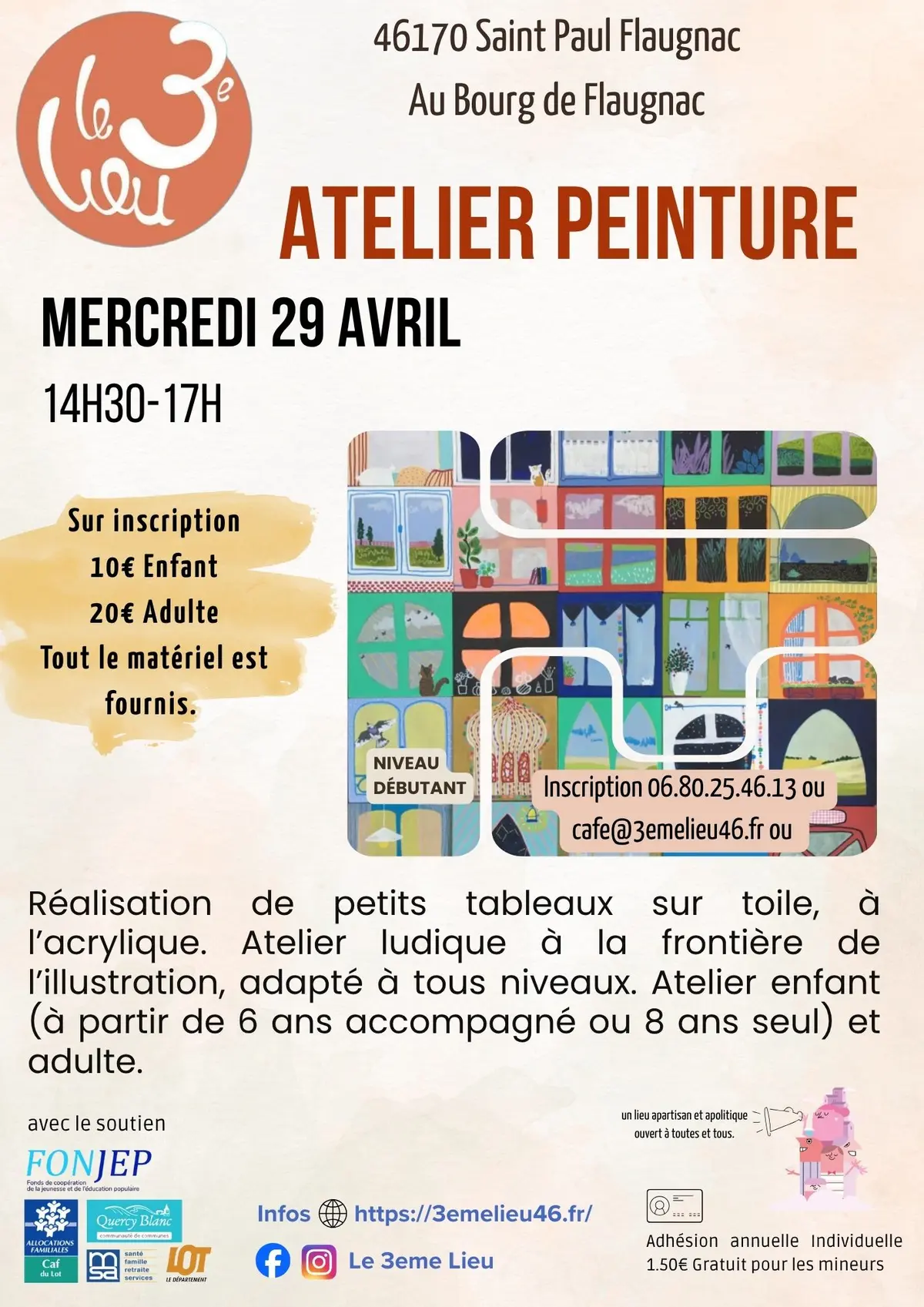 Atelier peinture au 3ème Lieu