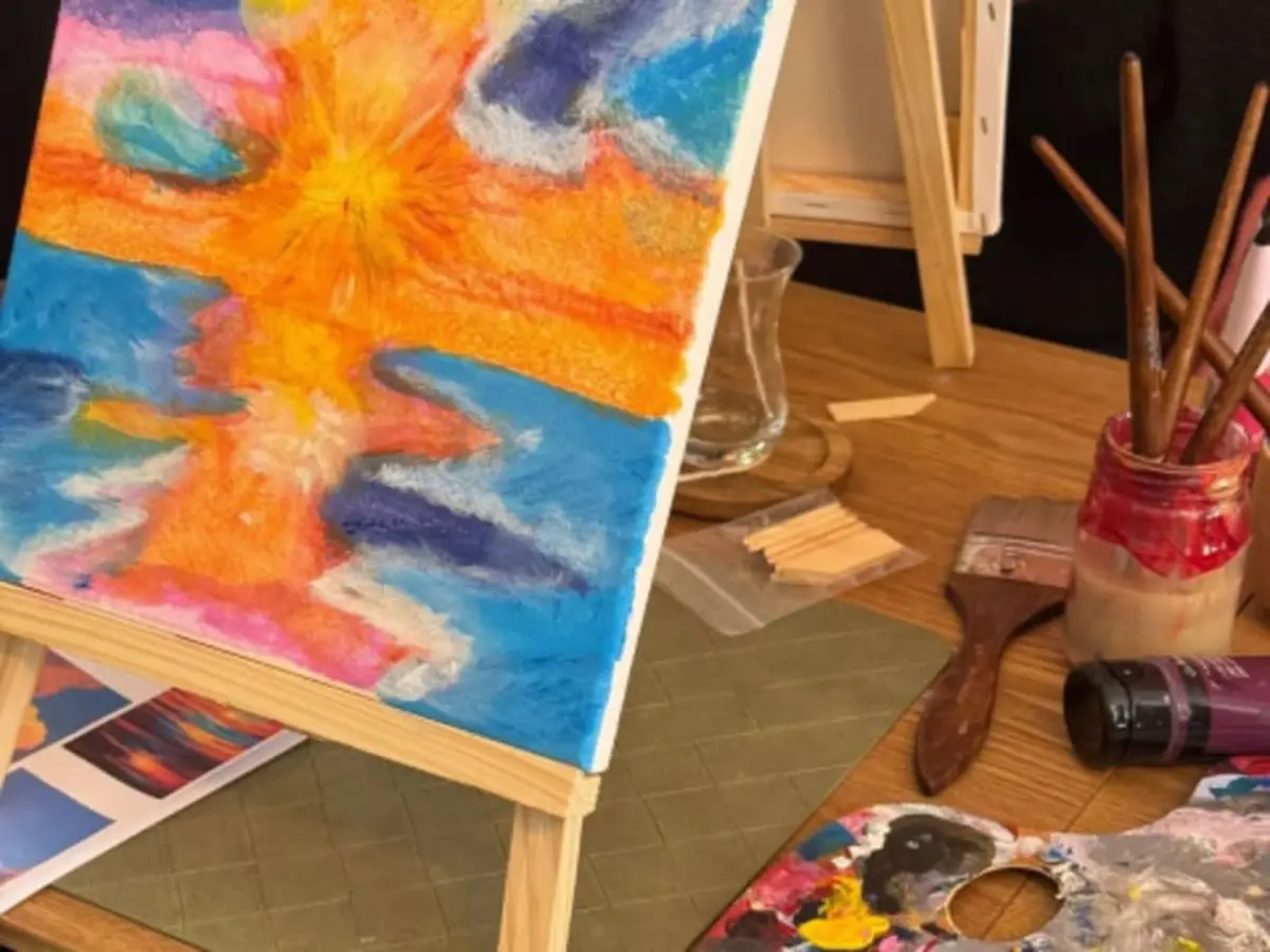 Atelier peinture coucher de soleil à Auxerre (89)