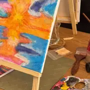 Atelier peinture coucher de soleil à Auxerre (89)