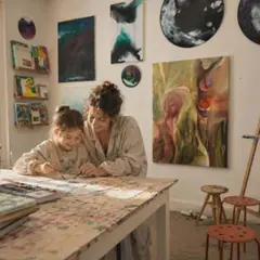 Atelier peinture en duo spécial Fête des mères à Paris 15ème