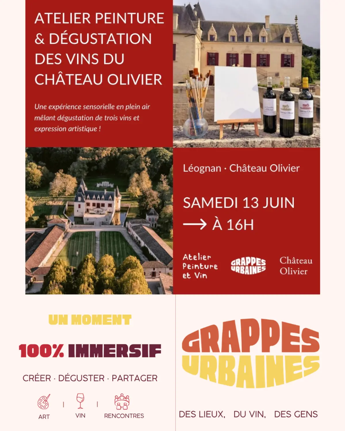 Atelier Peinture et Dégustation au Château Olivier