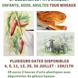 Atelier peinture et dégustation de gâteau basque