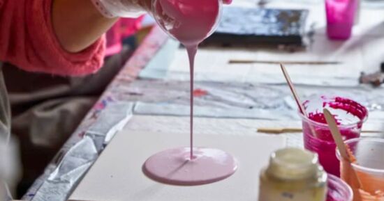 Atelier peinture fluide "Pouring" &agrave; M&eacute;ry-sur-Oise (95)