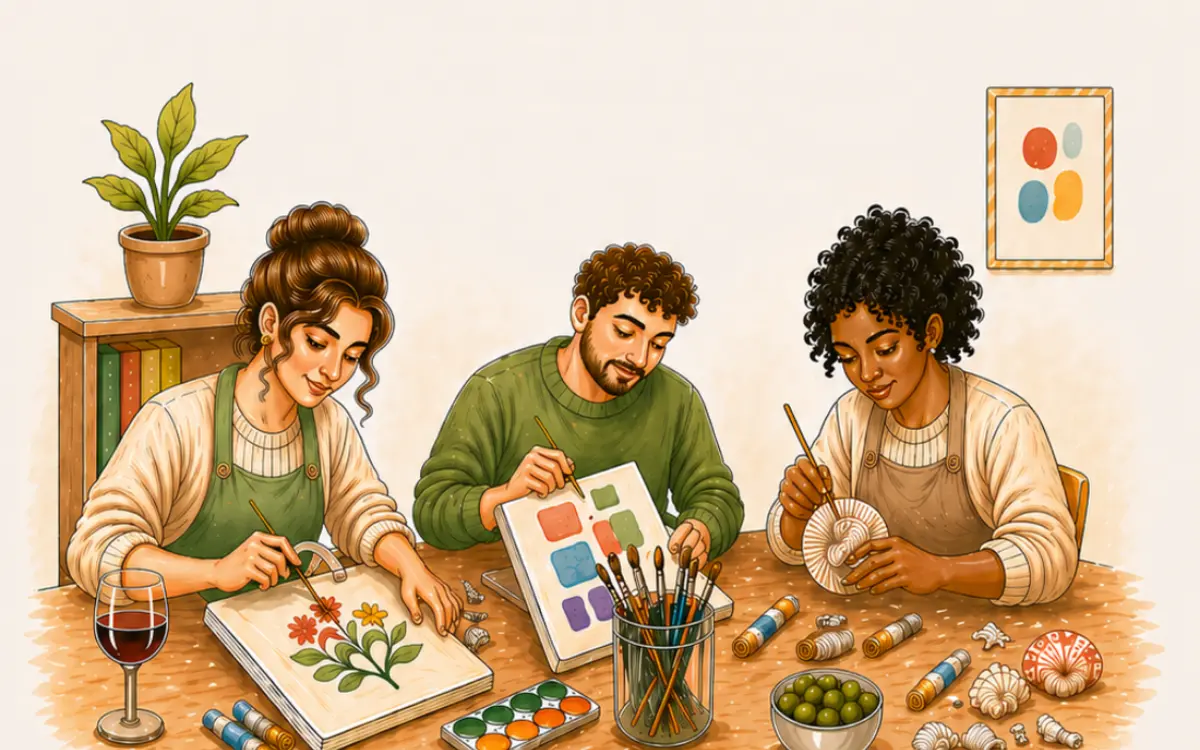 Atelier peinture libre à Paris 18 – La Table Créative