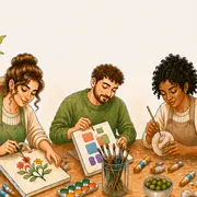 Atelier peinture libre à Paris 18 – La Table Créative