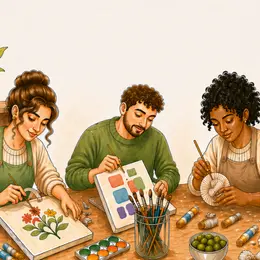 Atelier peinture libre à Paris 18 – La Table Créative