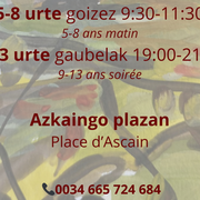 Atelier peinture Margo basatiak naturari begira